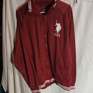 U.S. Polo Assn. Men's Burgundy Bomber Jacket